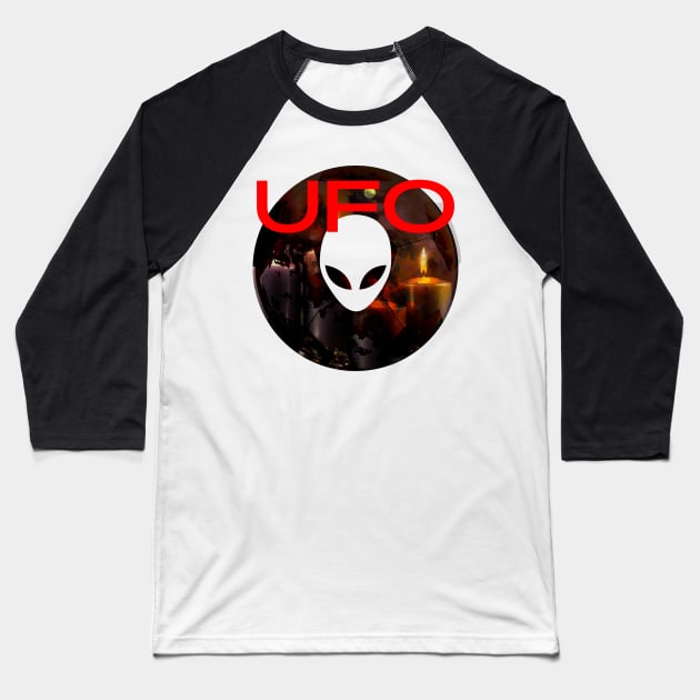 UFO Baseball T-Shirt by psanchez